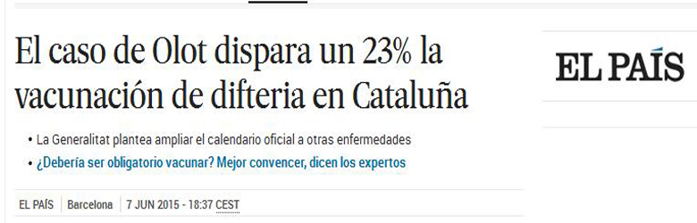 Ola de vacunaciones en España por caso de difteria