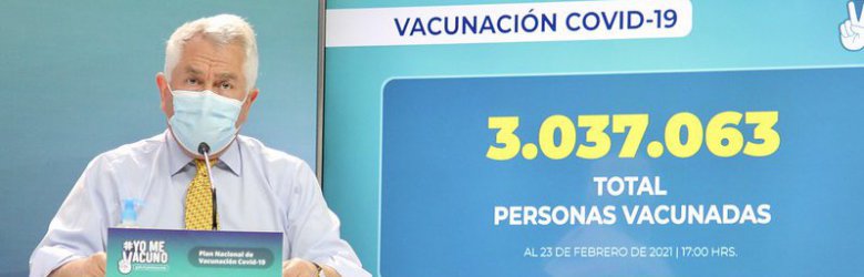 Chile supera los 3 millones de personas vacunadas contra el Covid-19